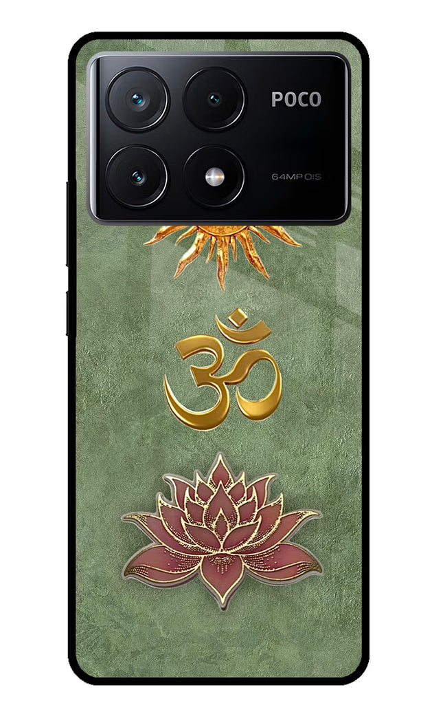 Om & Lotus Poco X6 Pro Glass Case