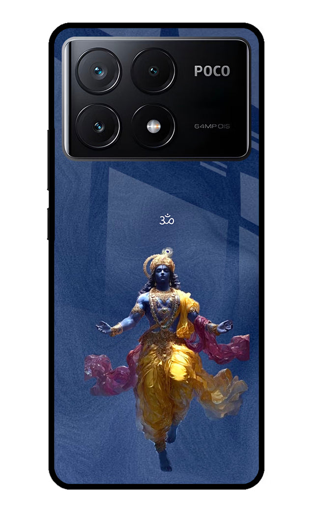 Cosmic Krishna Poco X6 Pro Glass Case