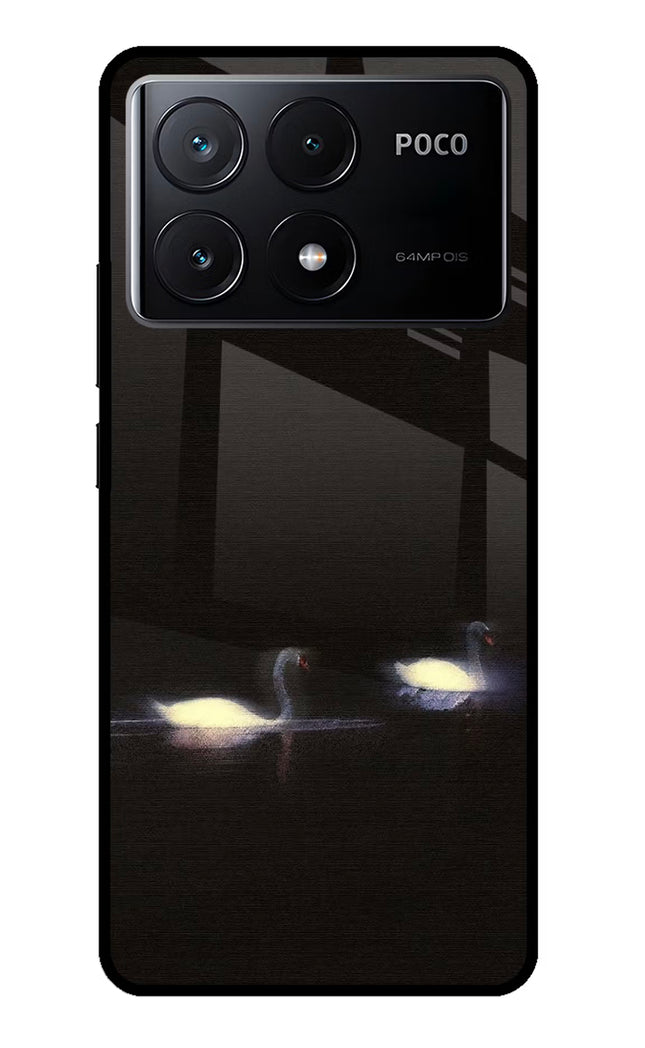 Silent Swans Poco X6 Pro Glass Case