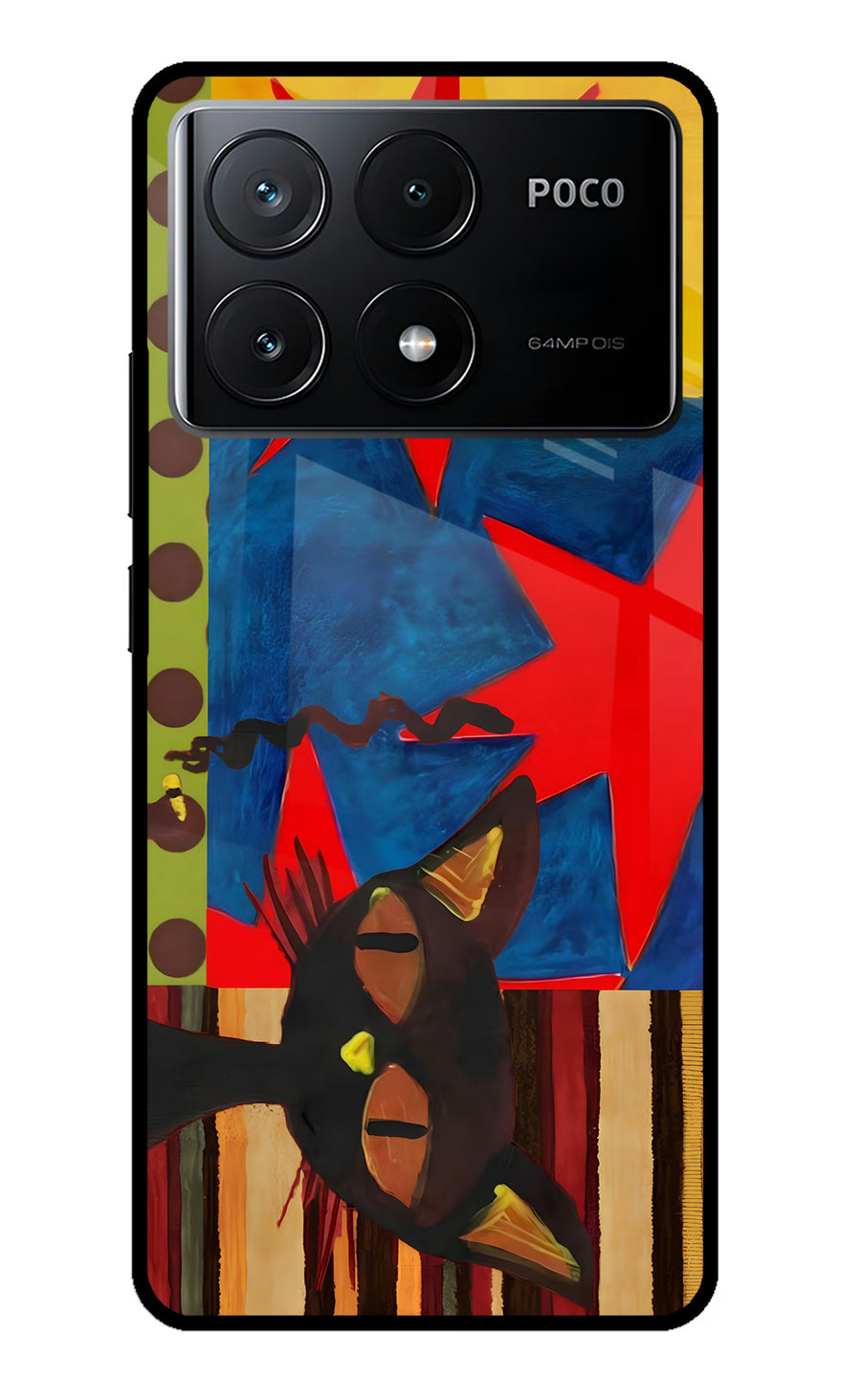 Pop Cat Poco X6 Pro Back Cover, Glass case
