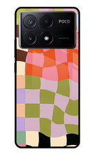 Wavy Grid Poco X6 Pro Glass Case