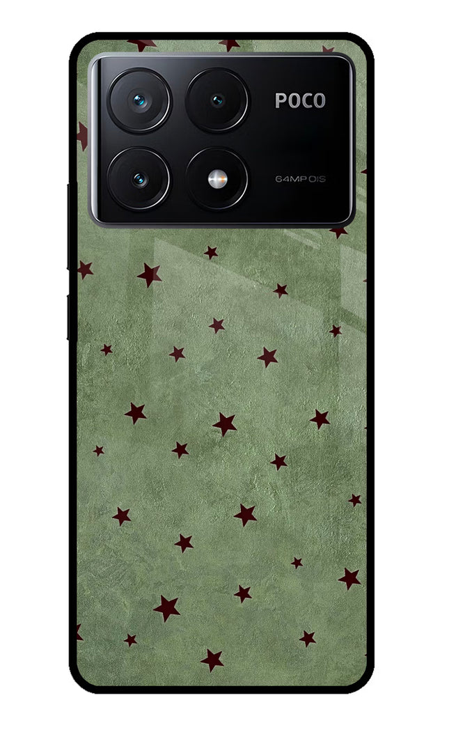 Green Stars Poco X6 Pro Glass Case