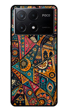 Folk Print Poco X6 Pro Glass Case