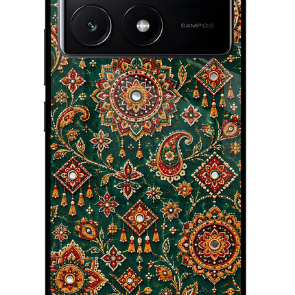 Green Pataka Poco X6 Pro Glass Case