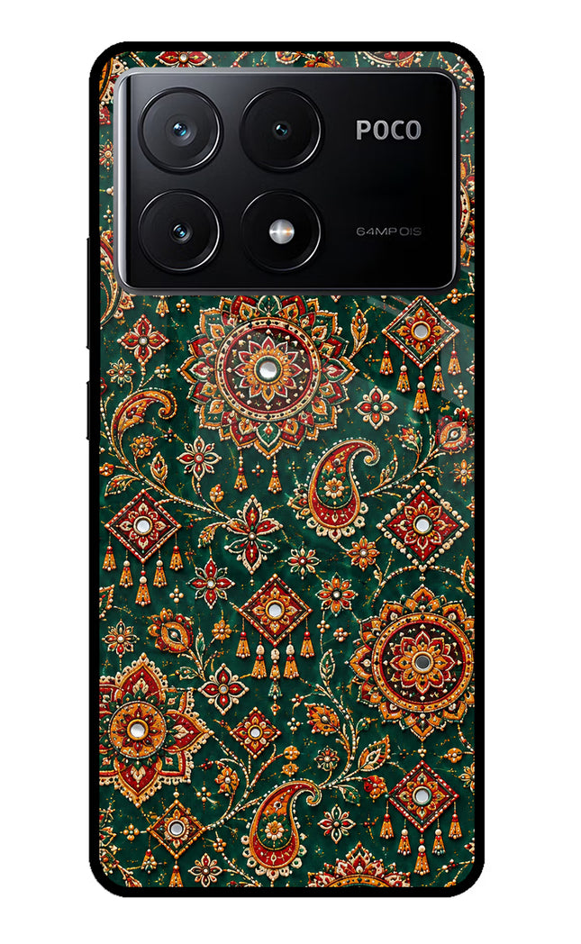 Green Pataka Poco X6 Pro Glass Case