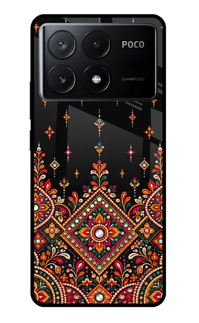 Noir Mehfil Poco X6 Pro Glass Case