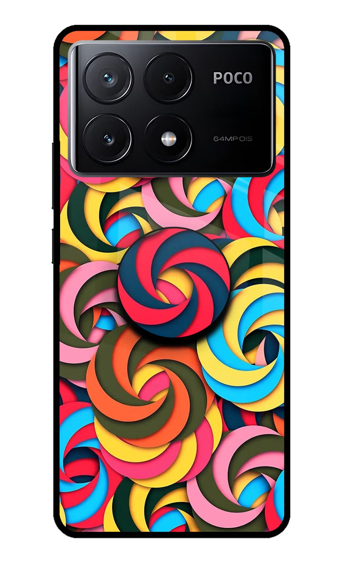 Spiral Pattern Poco X6 Pro Pop Case by Casekaro