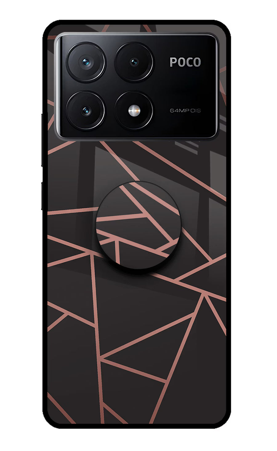 Geometric Pattern Poco X6 Pro Pop Case, Glass case