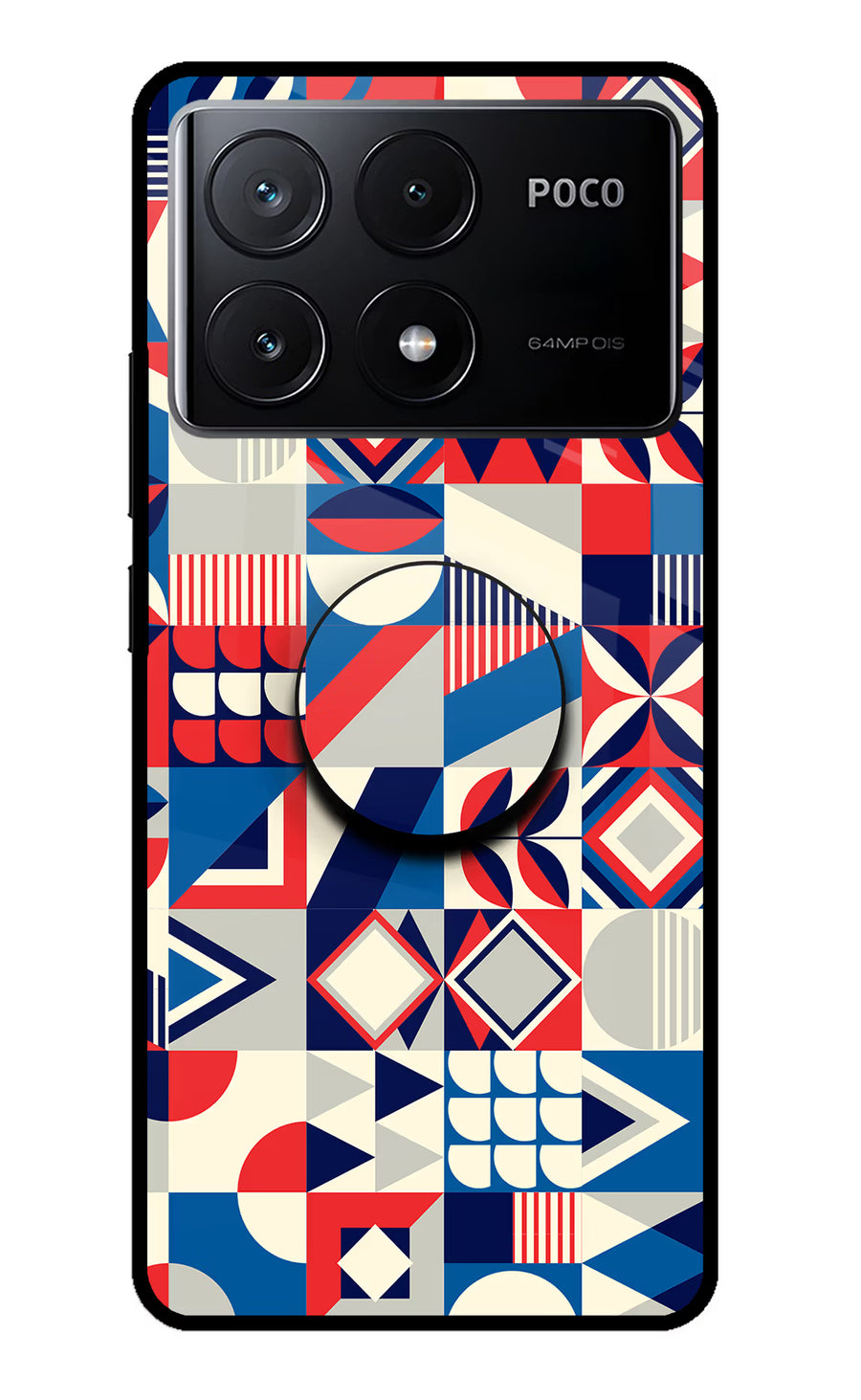 Colorful Pattern Poco X6 Pro Pop Case, Glass case