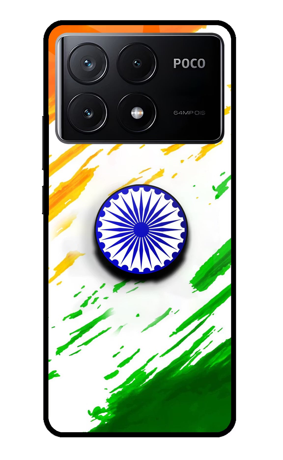 Indian Flag Ashoka Chakra Poco X6 Pro Pop Case by Casekaro
