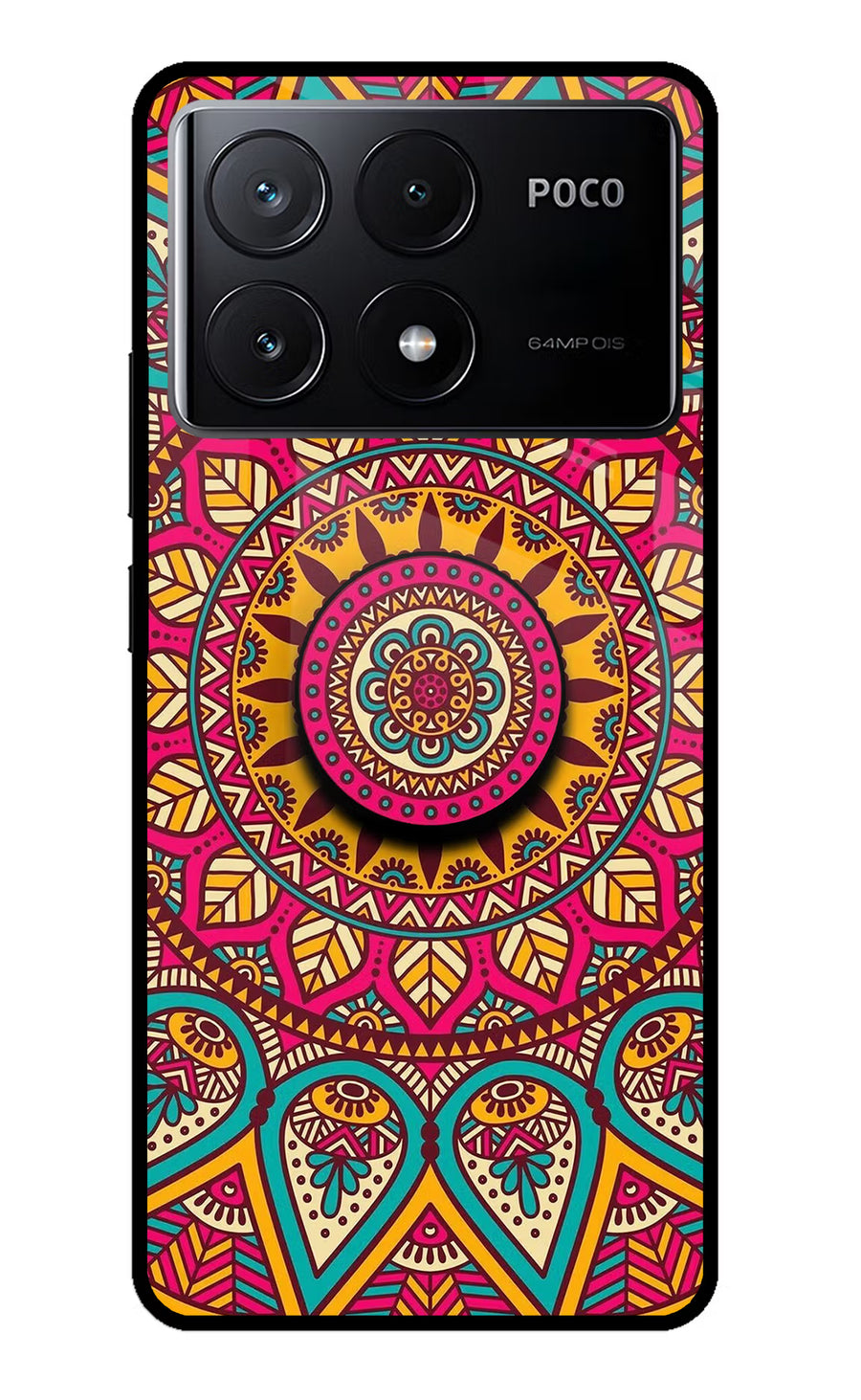 Mandala Poco X6 Pro Pop Case, Glass case