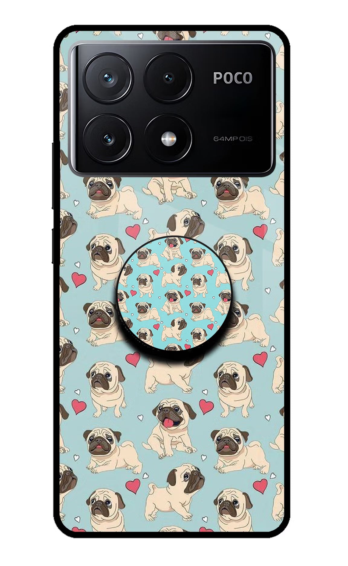 Pug Dog Poco X6 Pro Pop Case by Casekaro