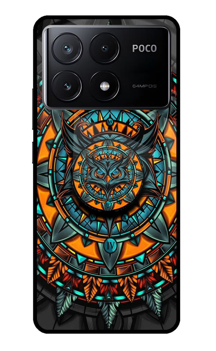 Angry Owl Poco X6 Pro Pop Case, Glass case