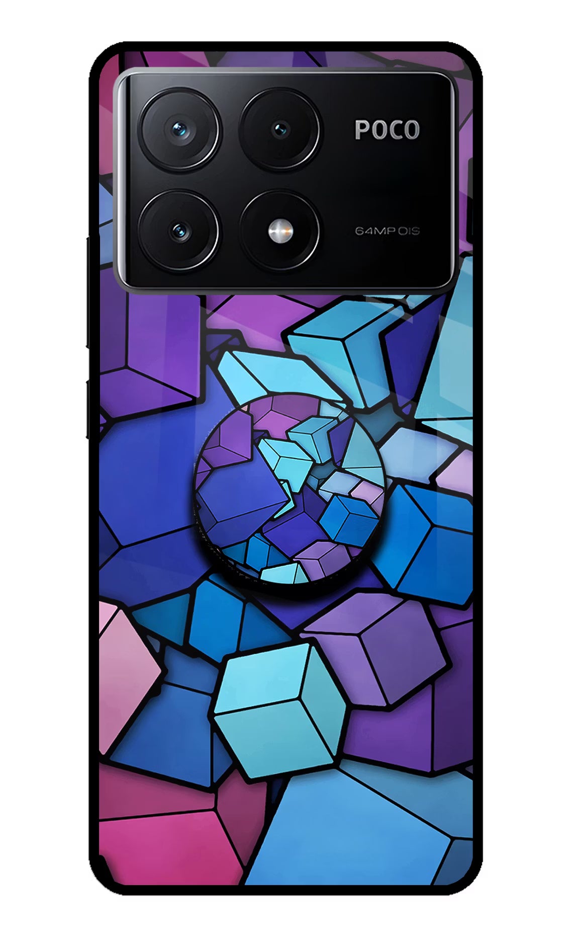 Cubic Abstract Poco X6 Pro Pop Case by Casekaro