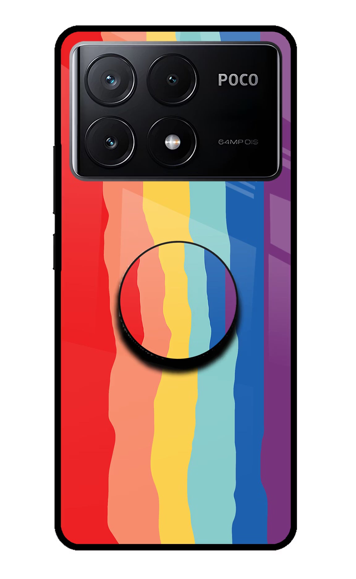 Rainbow Poco X6 Pro Pop Case by Casekaro