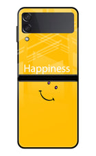 Happiness With Smiley Samsung Galaxy Z Flip3 Glass Case