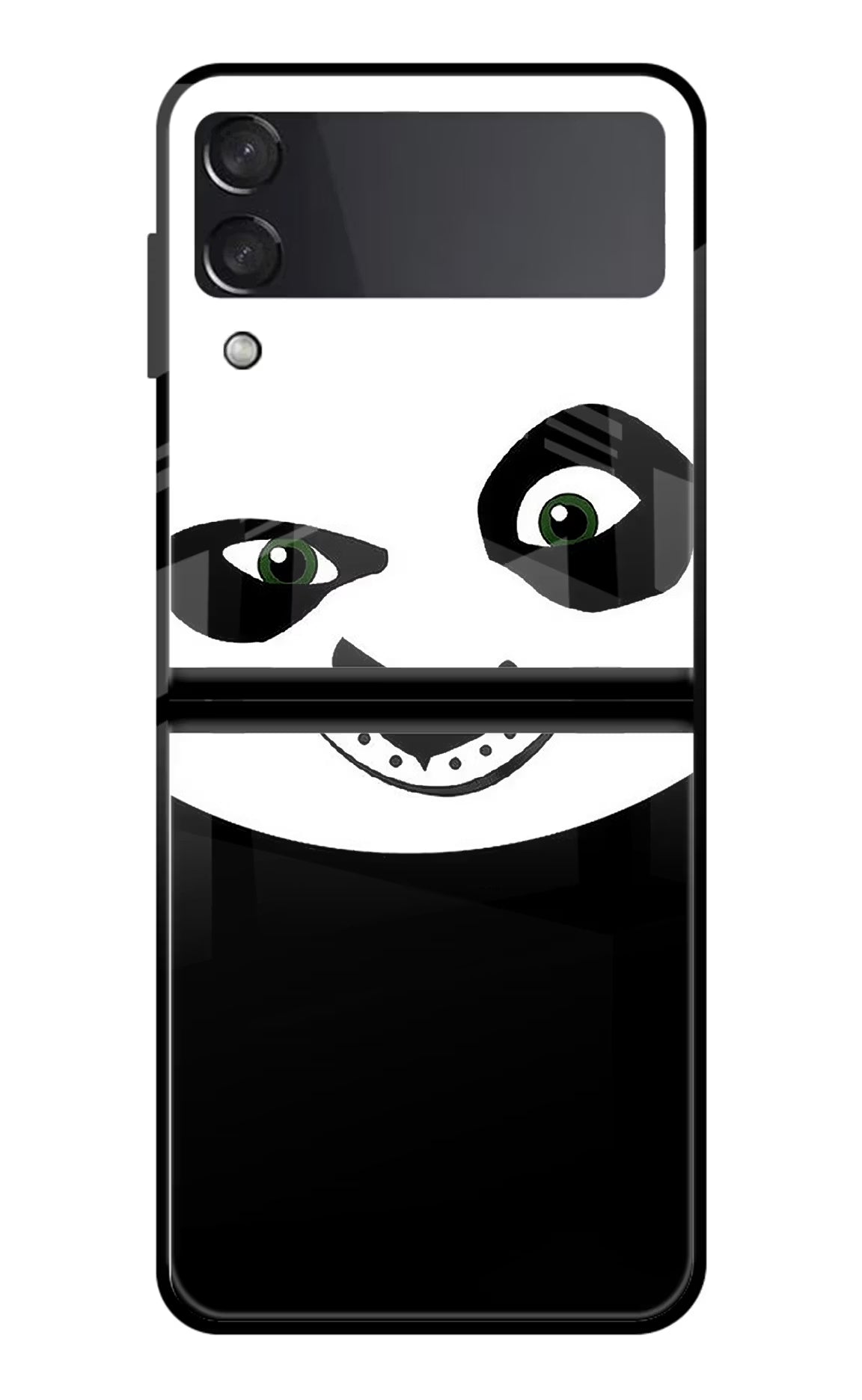 Panda Samsung Galaxy Z Flip3 Glass Case Back Cover by Casekaro