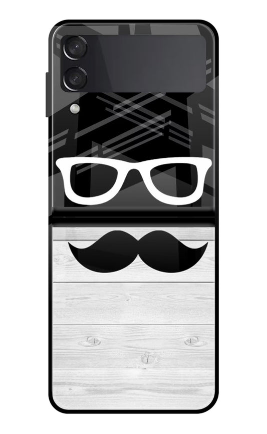 Mustache Samsung Galaxy Z Flip3 Glass Case