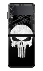 Punisher Skull Samsung Galaxy Z Flip3 Glass Case