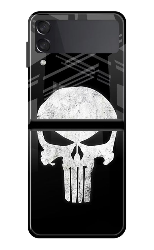 Punisher Skull Samsung Galaxy Z Flip3 Glass Case