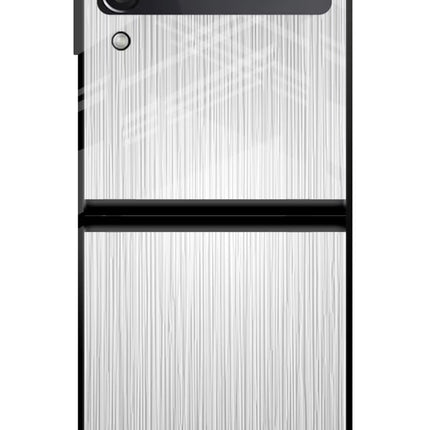 Wooden Grey Texture Samsung Galaxy Z Flip3 Glass Case