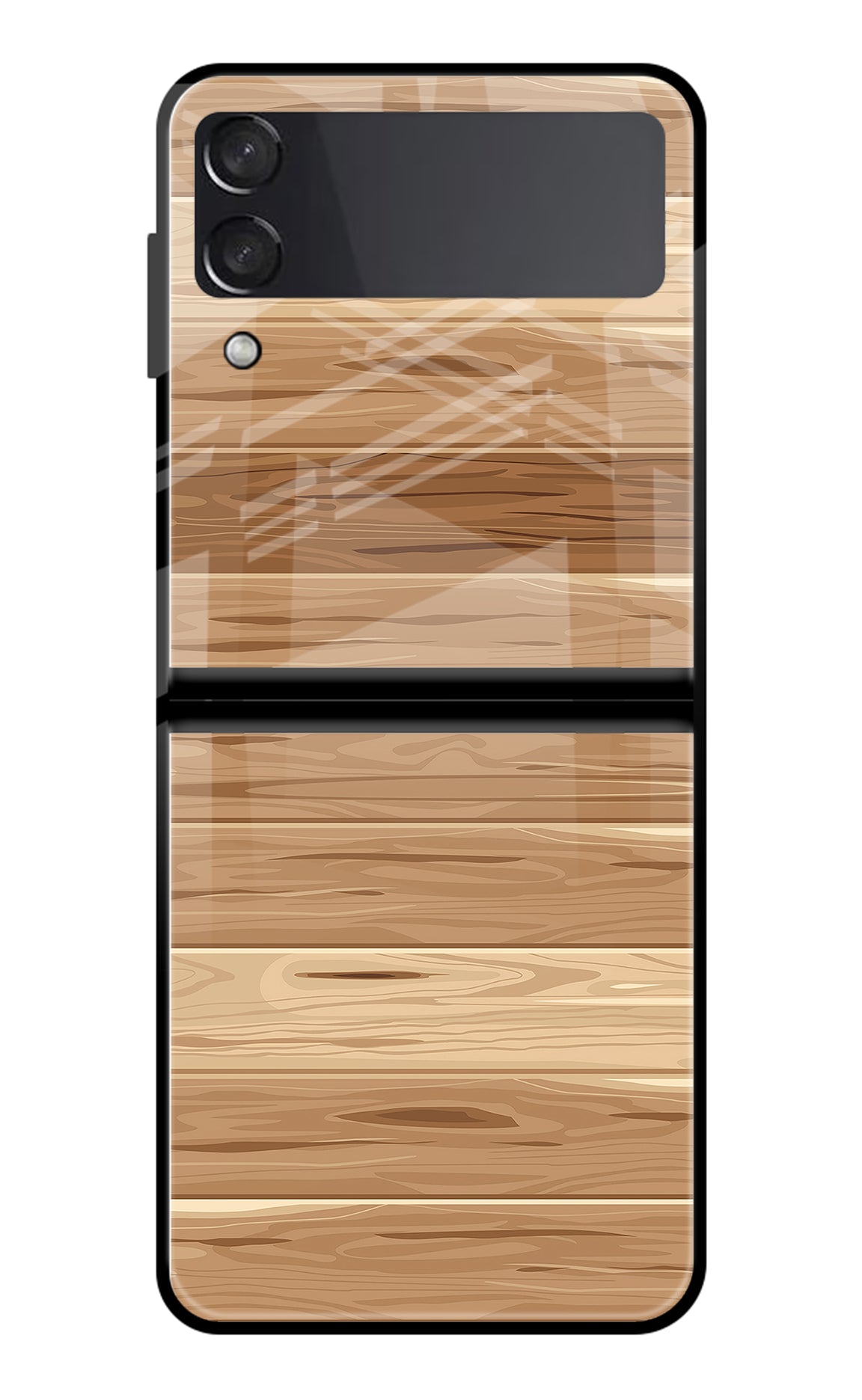 Wooden Vector Samsung Galaxy Z Flip3 Back Cover