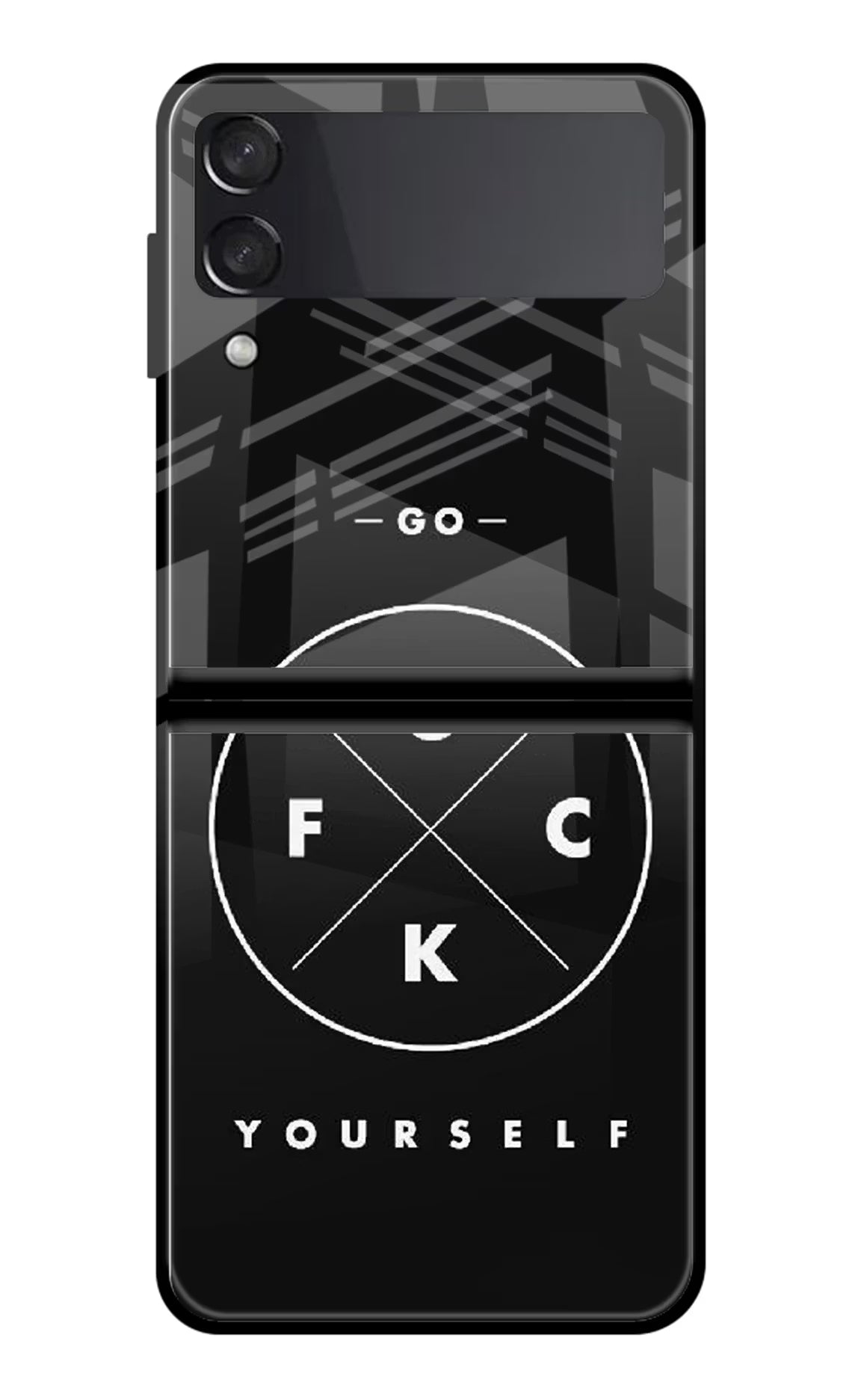 Go Fuck Yourself Samsung Galaxy Z Flip3 Glass Case