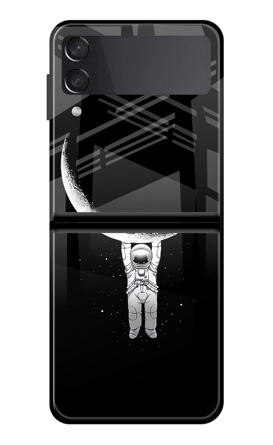 Moon Space Samsung Galaxy Z Flip3 Glass Case