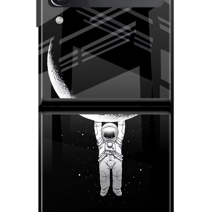 Moon Space Samsung Galaxy Z Flip3 Glass Case