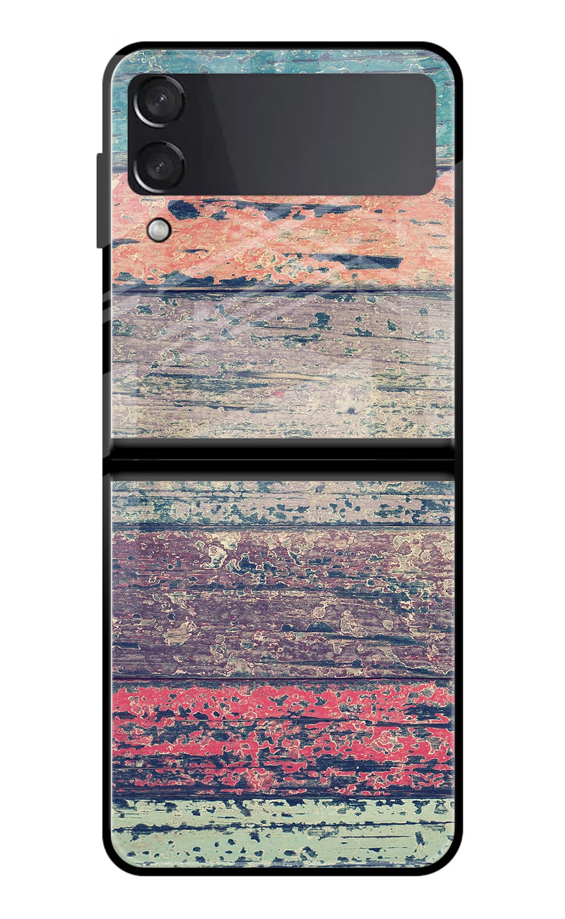 Colourful Wall Samsung Galaxy Z Flip3 Glass Case Back Cover by Casekaro