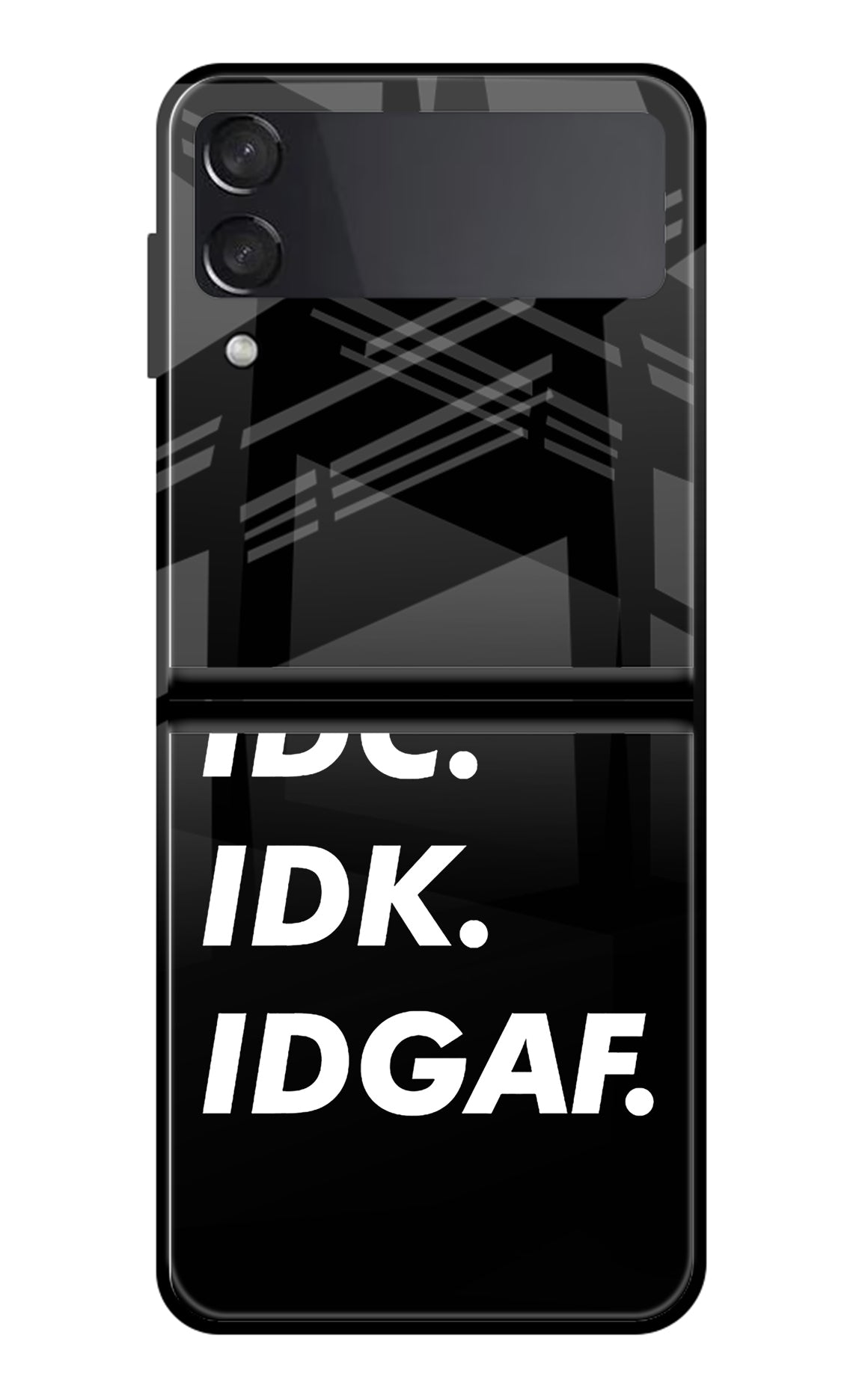 Idc Idk Idgaf Samsung Galaxy Z Flip3 Glass Case