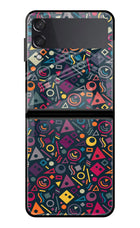 Geometric Abstract Samsung Galaxy Z Flip3 Glass Case