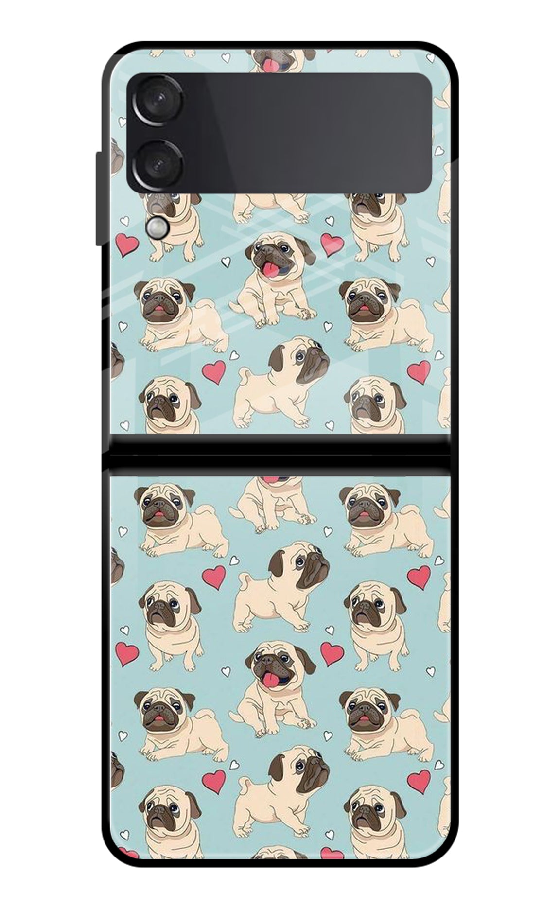 Pug Dog Samsung Galaxy Z Flip3 Back Cover