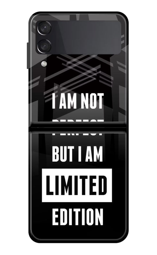 I Am Not Perfect But I Am Limited Edition Samsung Galaxy Z Flip3 Glass Case