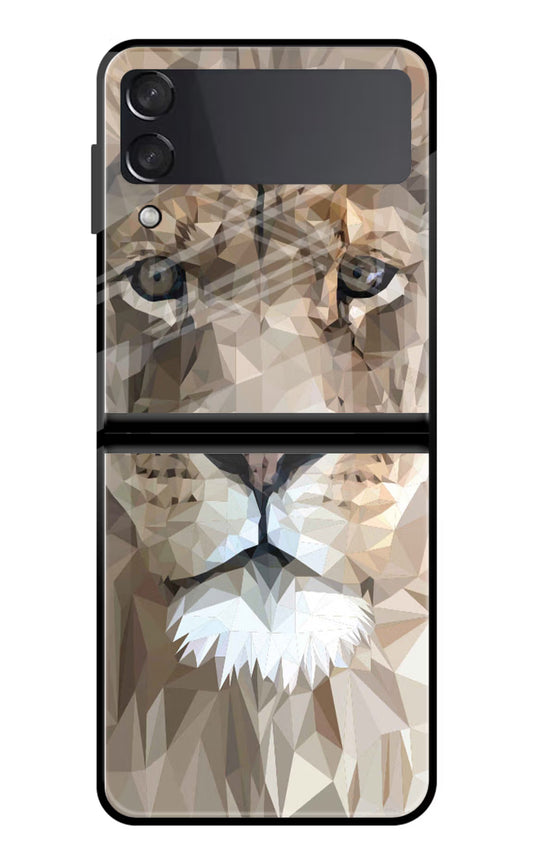Lion Art Samsung Galaxy Z Flip3 Glass Case