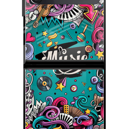 Music Graffiti Samsung Galaxy Z Flip3 Glass Case