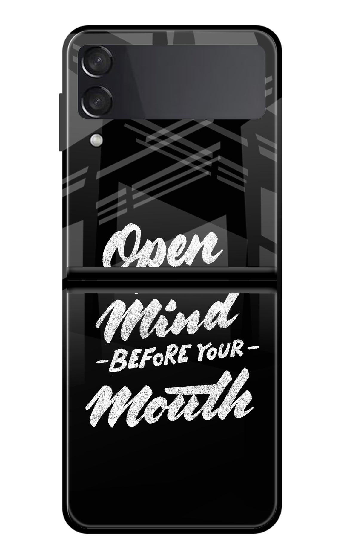 Open Your Mind Before Your Mouth Samsung Galaxy Z Flip3 Back Cover