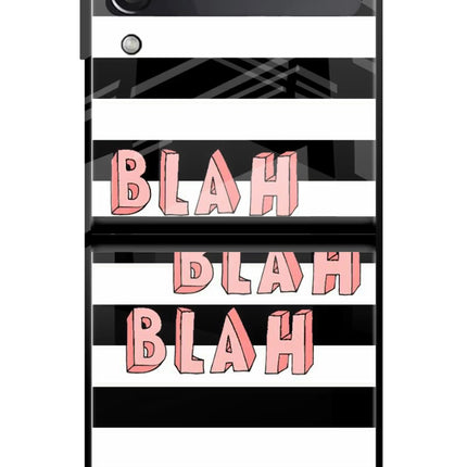 Blah Blah Blah Samsung Galaxy Z Flip3 Glass Case