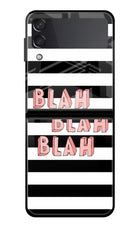 Blah Blah Blah Samsung Galaxy Z Flip3 Glass Case