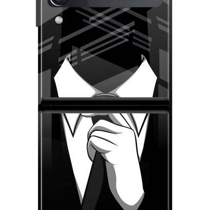 Black Tie Samsung Galaxy Z Flip3 Glass Case