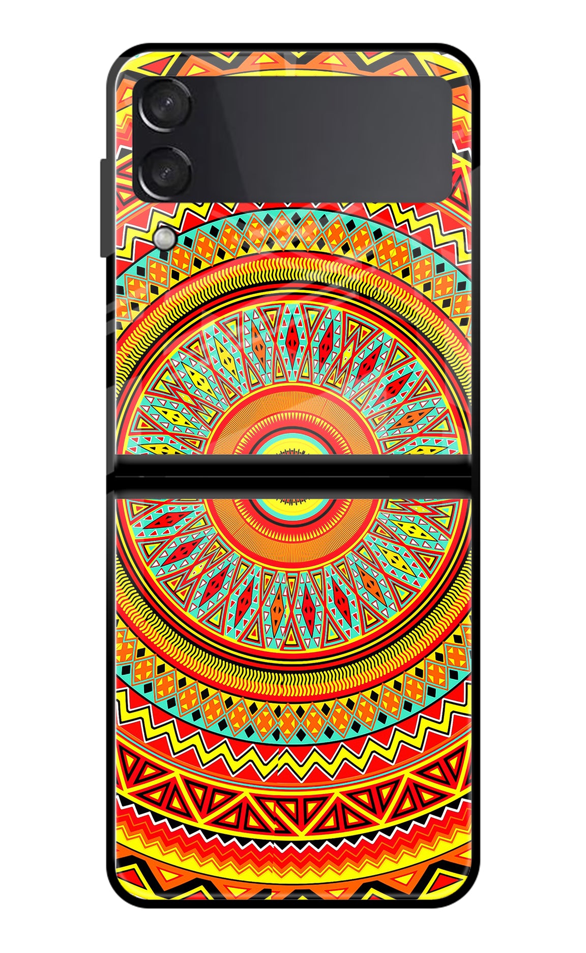 Mandala Pattern Samsung Galaxy Z Flip3 Glass Case