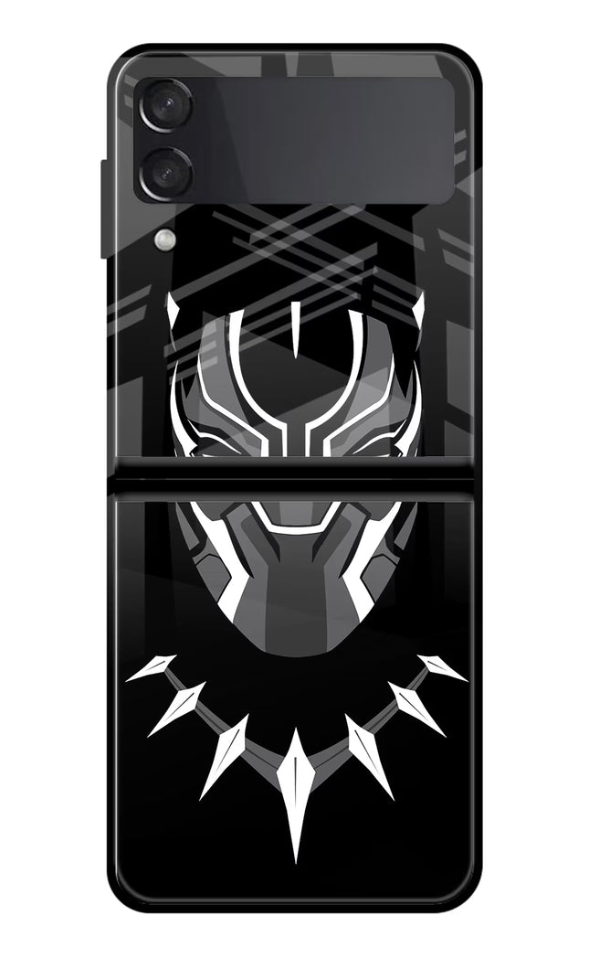 Black Panther Samsung Galaxy Z Flip3 Glass Case Back Cover by Casekaro