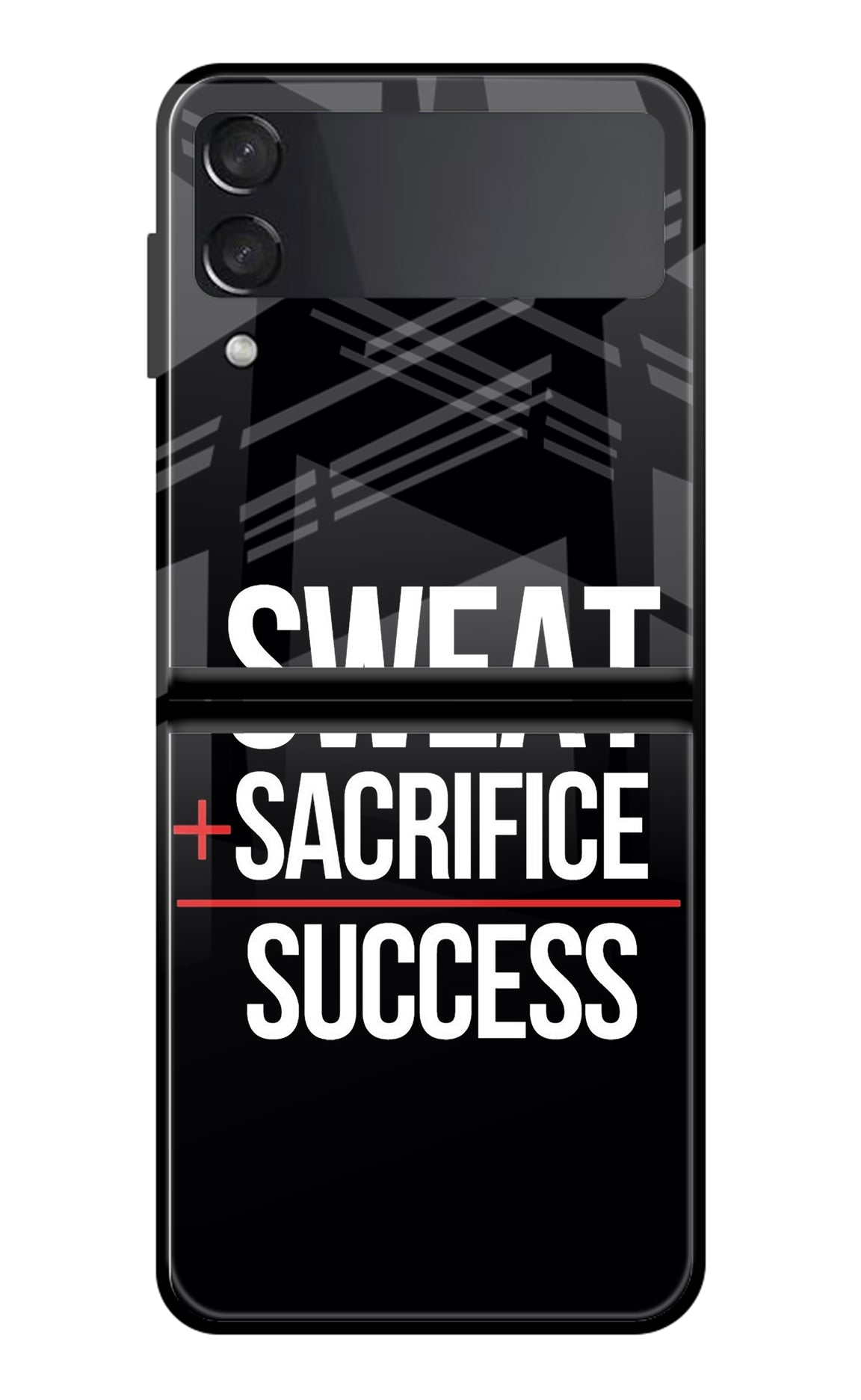 Sweat Sacrifice Success Samsung Galaxy Z Flip3 Glass Case