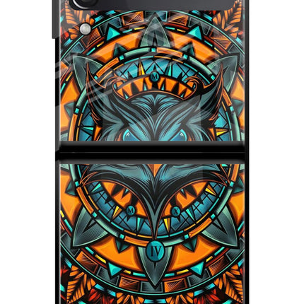 Angry Owl Art Samsung Galaxy Z Flip3 Glass Case