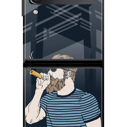 Smoking Samsung Galaxy Z Flip3 Glass Case