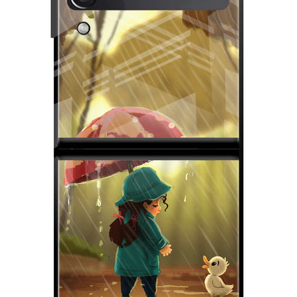 Rainy Day Samsung Galaxy Z Flip3 Glass Case