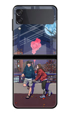 Chilling Couple Samsung Galaxy Z Flip3 Glass Case