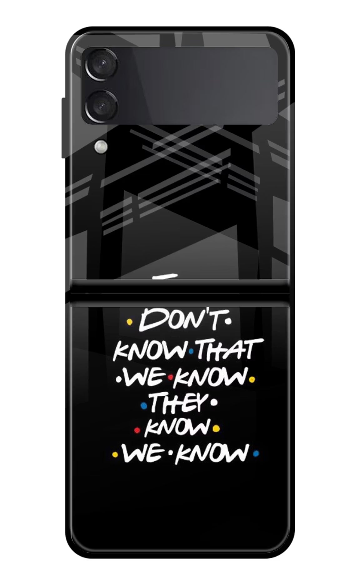 FRIENDS Dialogue Samsung Galaxy Z Flip3 Glass Case