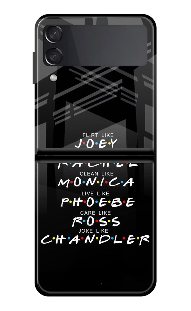 FRIENDS Character Samsung Galaxy Z Flip3 Glass Case