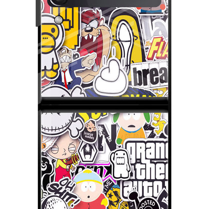 Sticker Bomb Samsung Galaxy Z Flip3 Glass Case